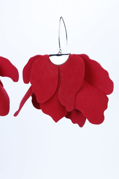 Cercei floare mare - Rosii