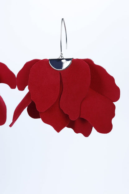 Cercei floare mare - Rosii