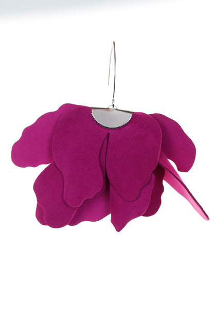 Cercei floare mare - Magenta