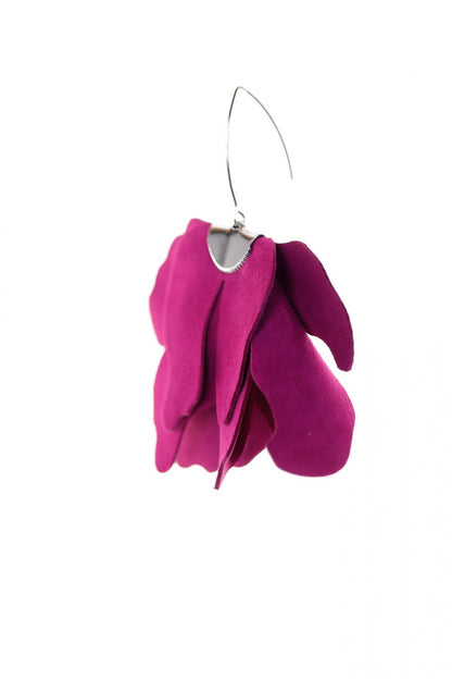 Cercei floare mare - Magenta