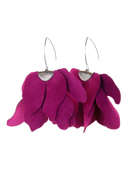 Cercei floare mare - Magenta