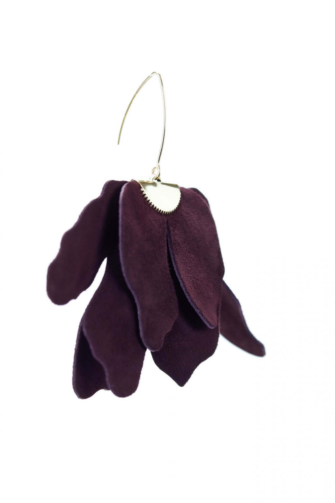 Cercei floare mare - Dark Chocolate