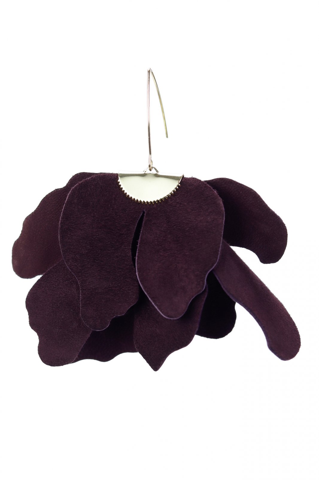 Cercei floare mare - Dark Chocolate