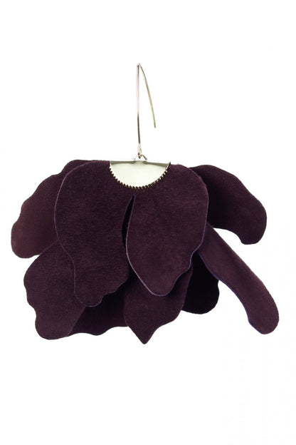 Cercei floare mare - Dark Chocolate