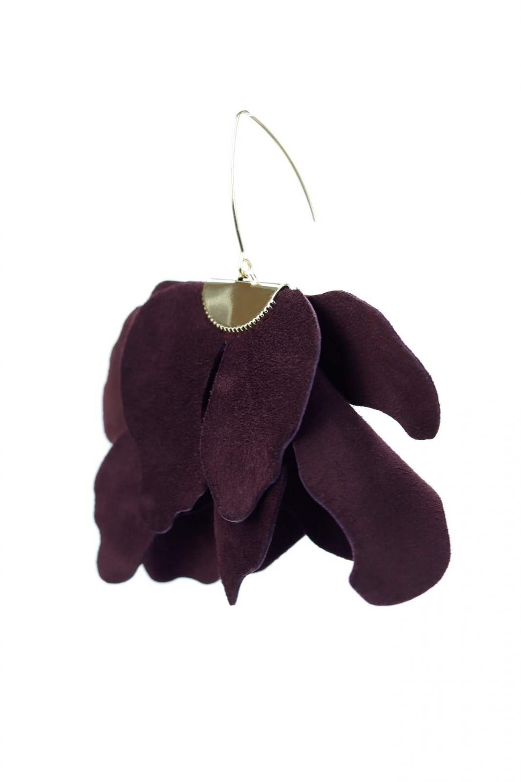 Cercei floare mare - Dark Chocolate