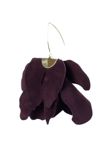 Cercei floare mare - Dark Chocolate