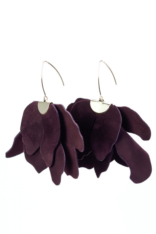 Cercei floare mare - Dark Chocolate
