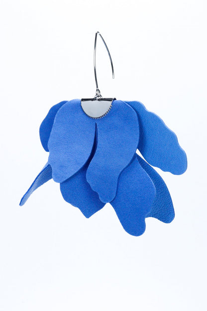 Cercei floare mare - Clasic Blue