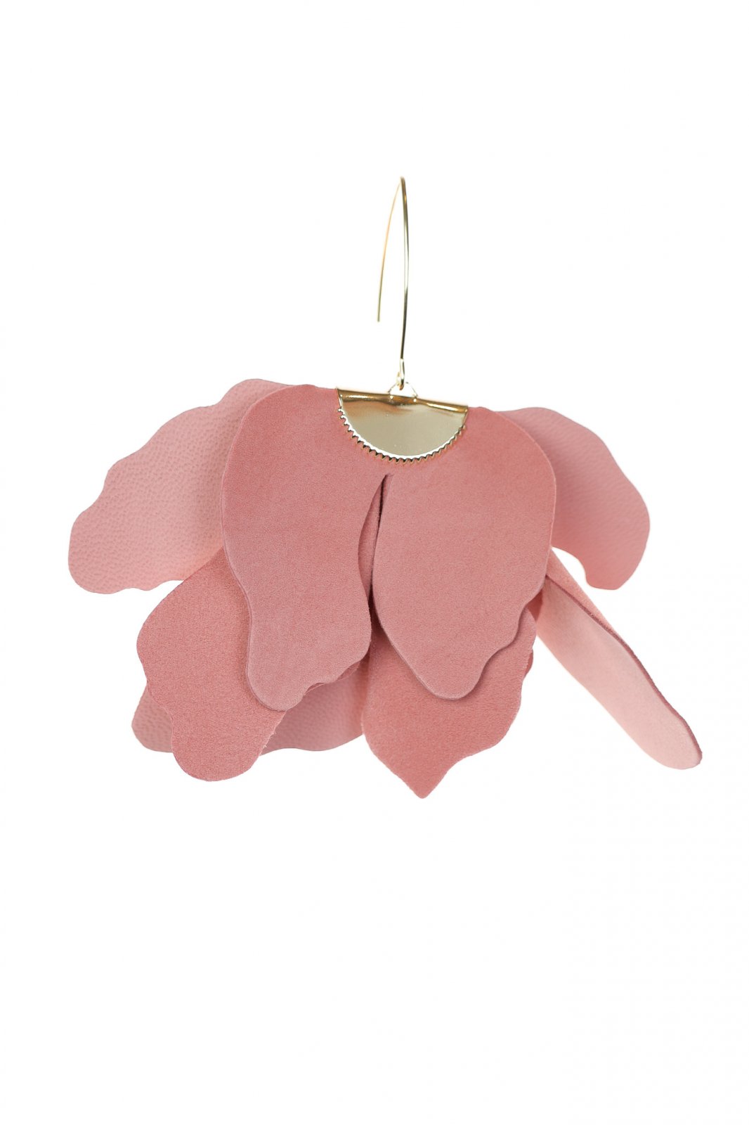 Large flower earrings - Salmon