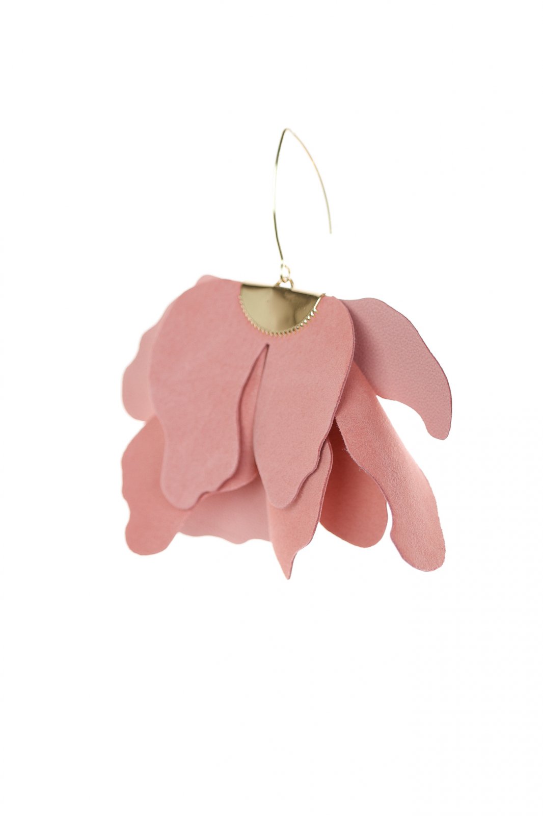 Large flower earrings - Salmon