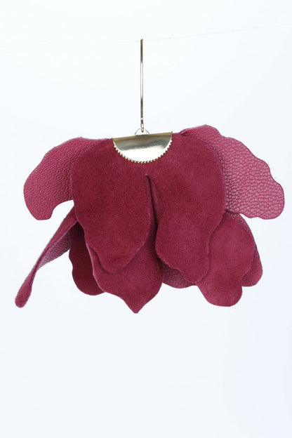 Cercei floare mare - Grena / Burgundy