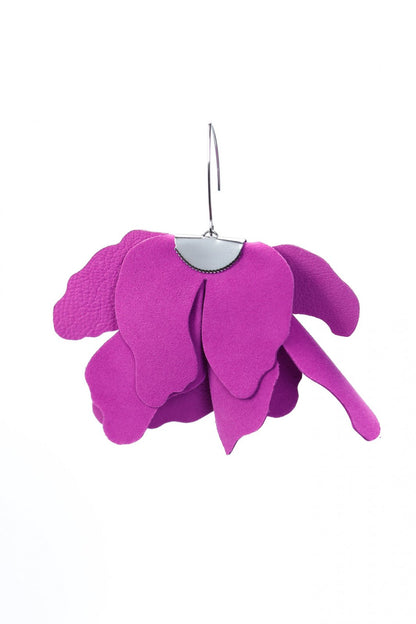 Cercei floare mare - Roz orhidee