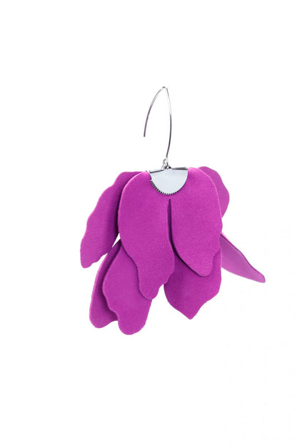 Cercei floare mare - Roz orhidee