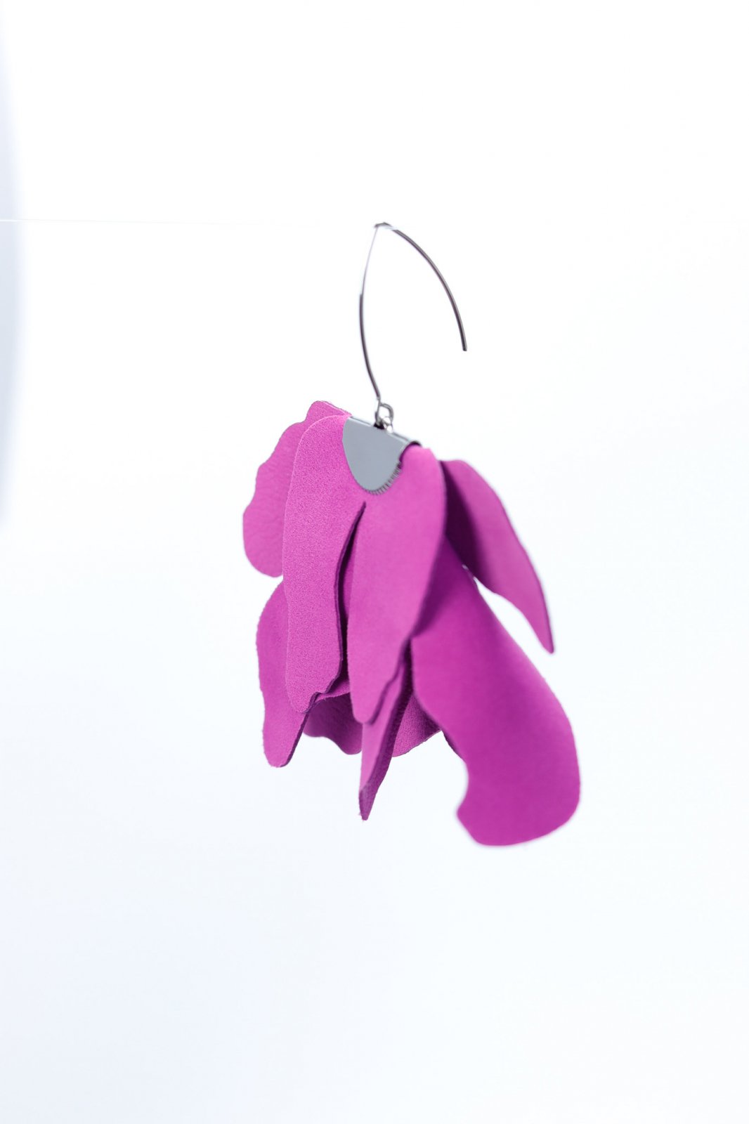 Cercei floare mare - Roz orhidee