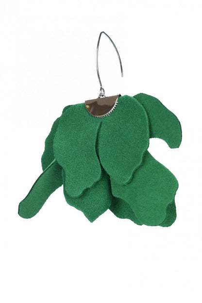 Cercei floare mare - Verde iarba