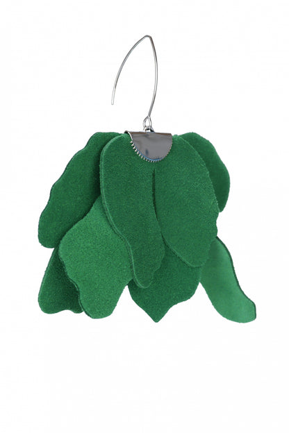 Cercei floare mare - Verde iarba