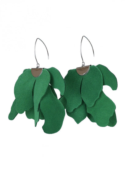 Cercei floare mare - Verde iarba