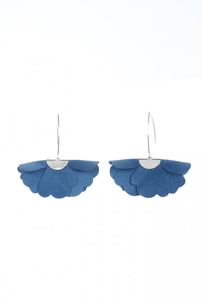 Cercei Floare mica - Albastru Navy