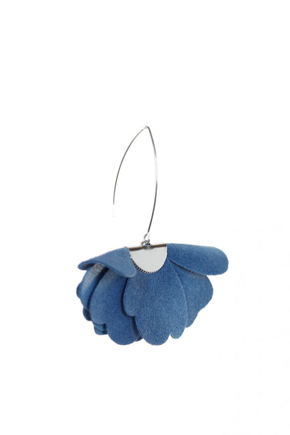 Cercei Floare mica - Albastru Navy