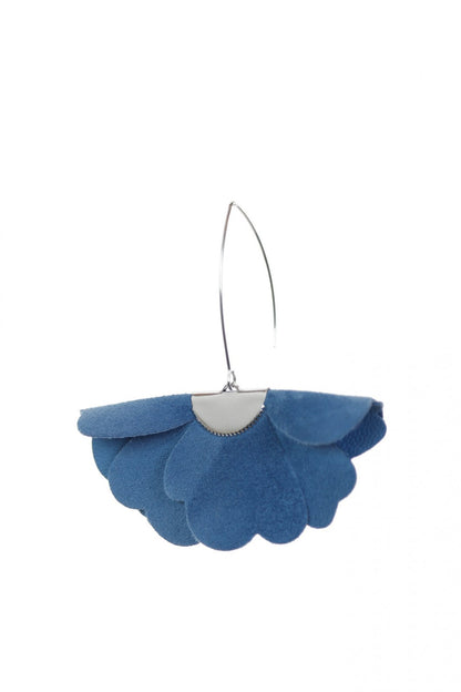 Cercei Floare mica - Albastru Navy