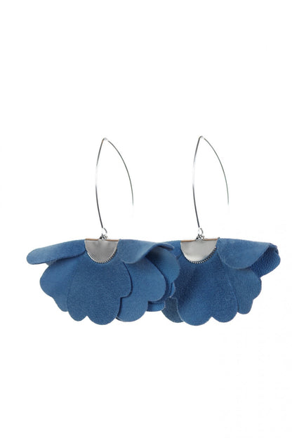 Cercei Floare mica - Albastru Navy