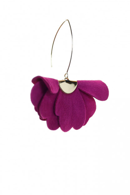 Cercei floare mica - Magenta
