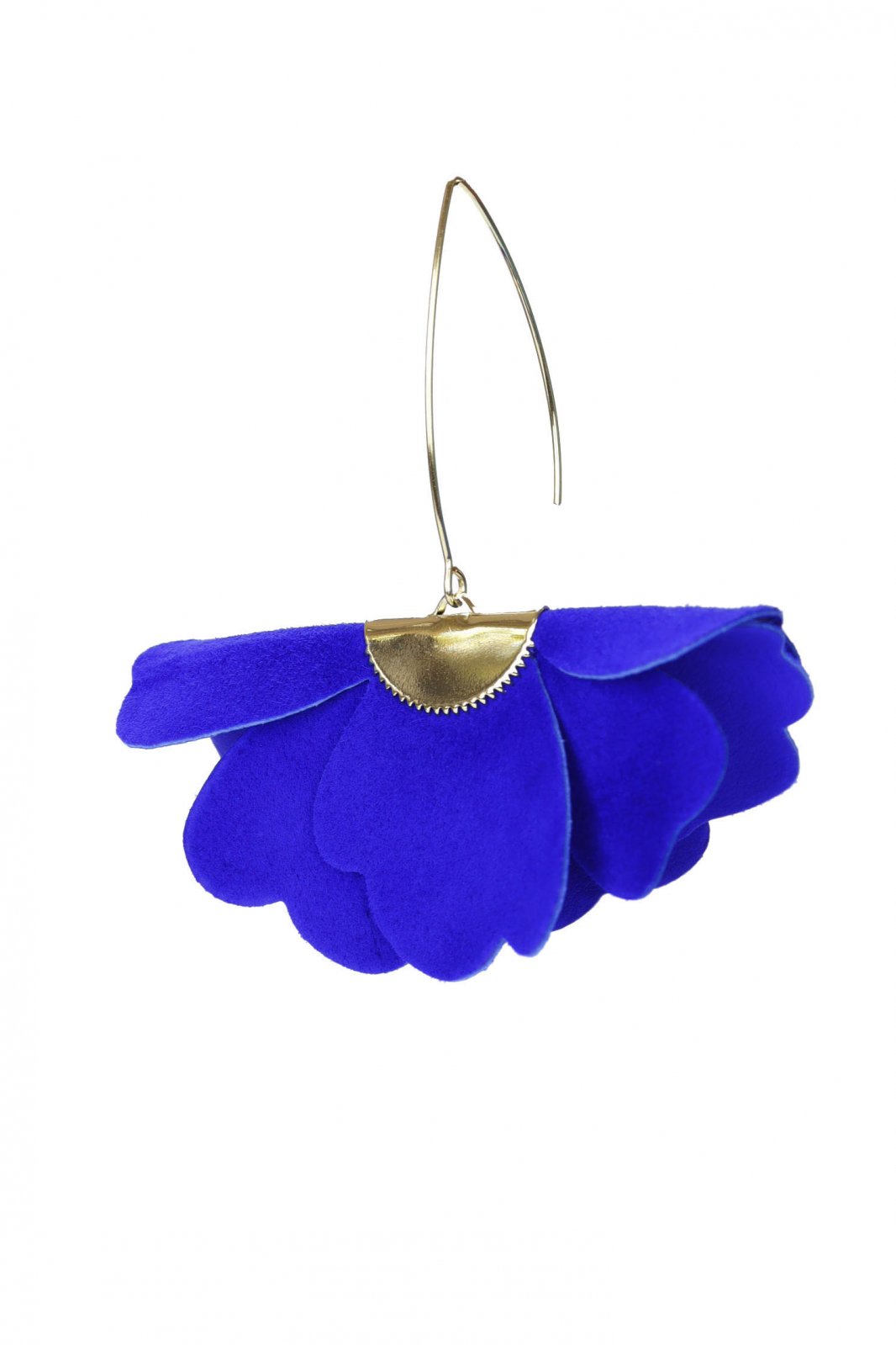 Small flower earrings - Electric blue
