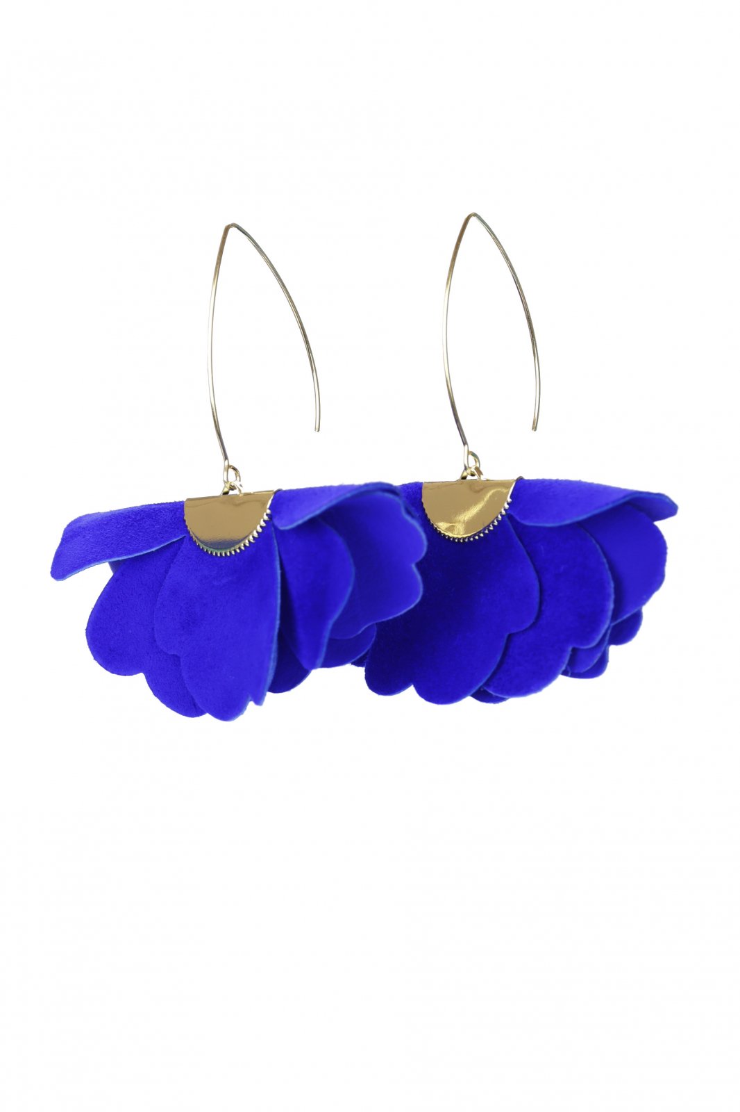 Small flower earrings - Electric blue