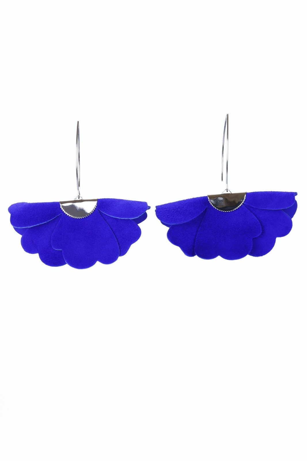 Small flower earrings - Electric blue