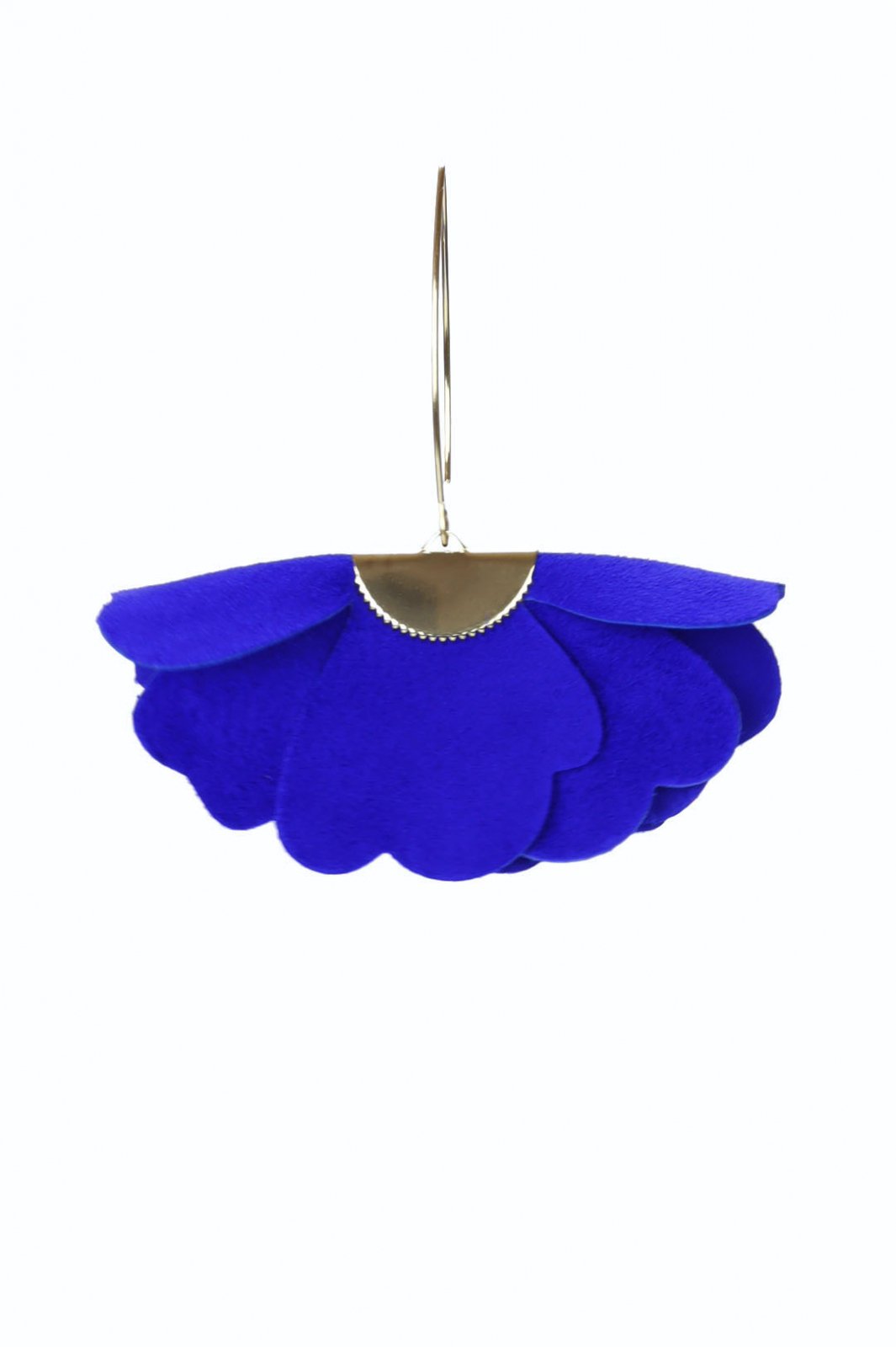 Small flower earrings - Electric blue