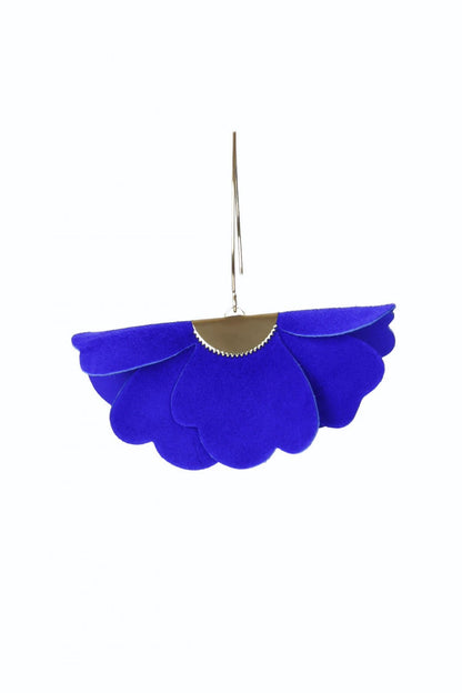 Cercei floare mica - Albastru electric