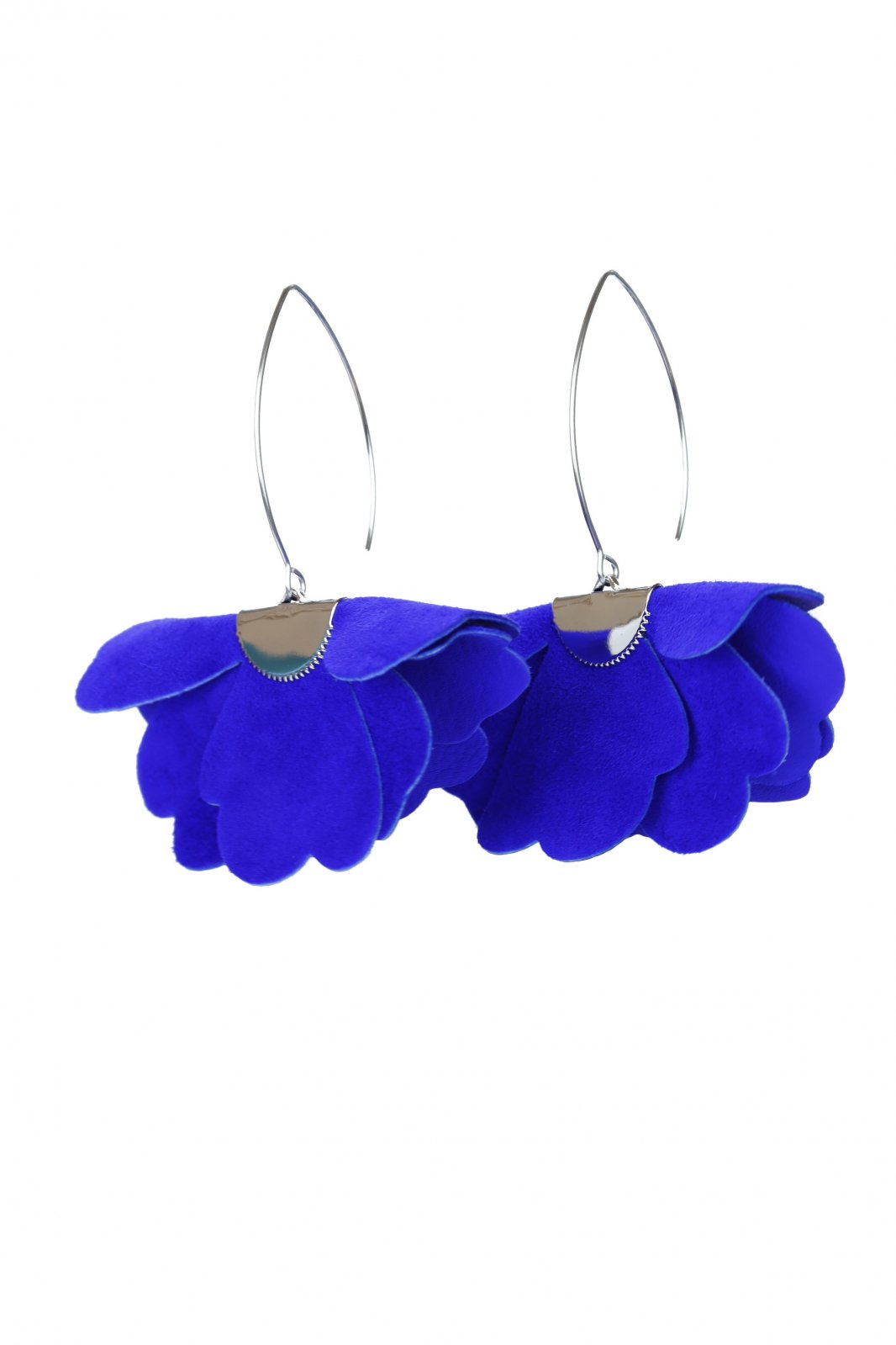 Small flower earrings - Electric blue