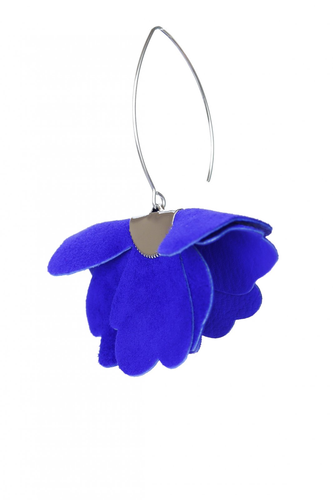 Small flower earrings - Electric blue