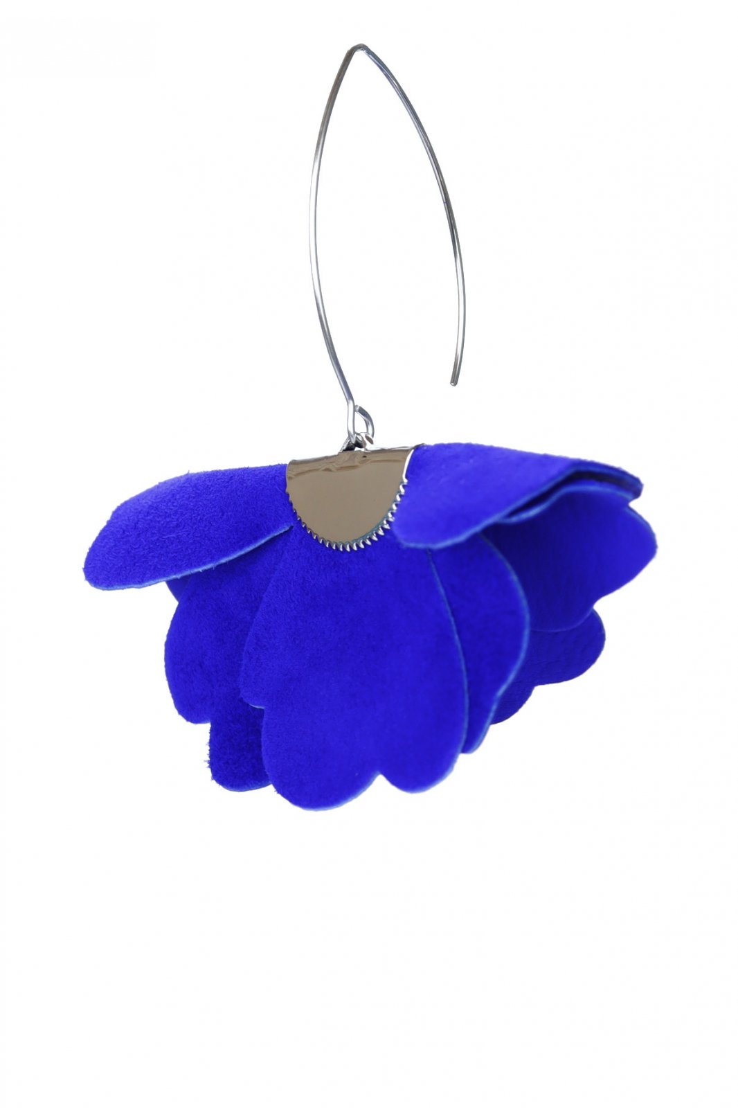 Small flower earrings - Electric blue