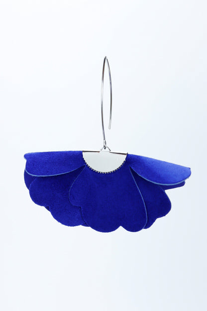 Cercei floare mica - Albastru roial