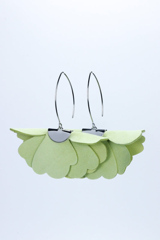 Small flower earrings - Duck egg green