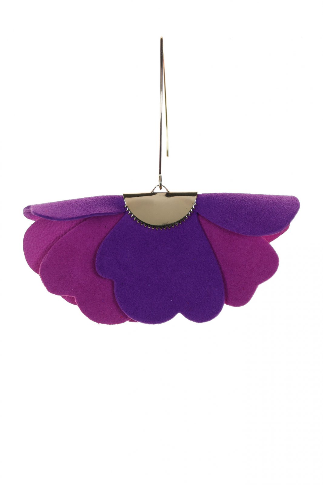 Cercei floare mica - Duo mov si violet