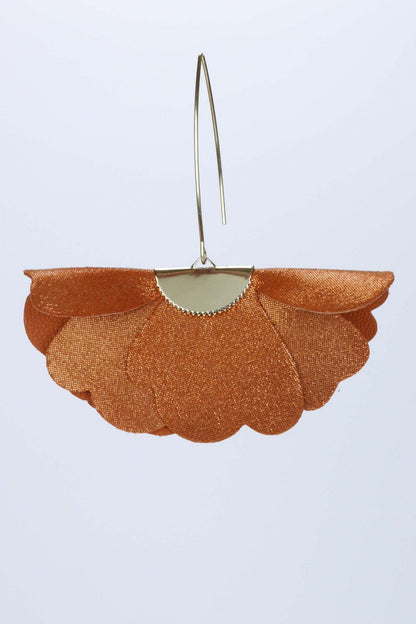 Cercei floare mica - Cupru sidefat