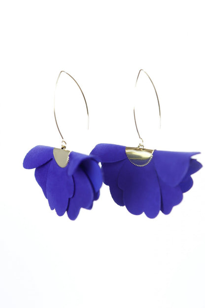 Cercei floare mica - Indigo