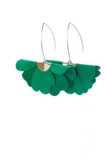 Cercei floare mica - Verde iarba