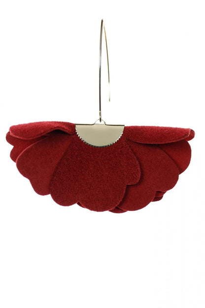 Cercei floare mica - Rosu burgundy