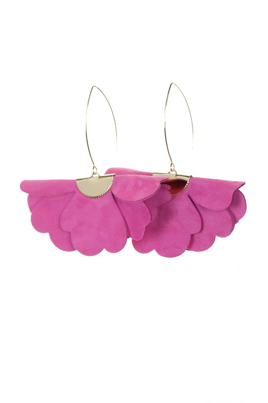 Cercei floare mica - Barbie pink