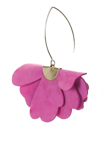 Cercei floare mica - Barbie pink