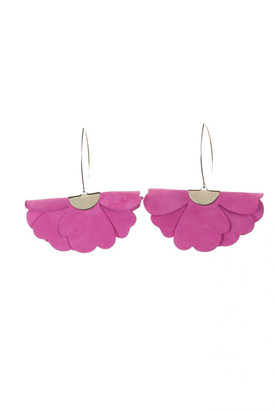 Cercei floare mica - Barbie pink
