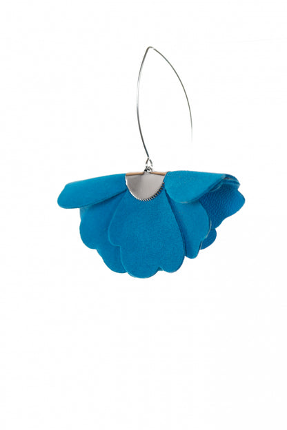 Cercei Floare mica - Albastru Turcoaz