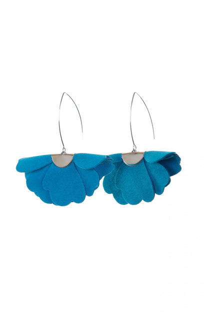 Cercei Floare mica - Albastru Turcoaz