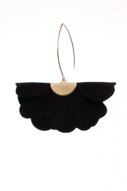 Cercei floare mica - Negru