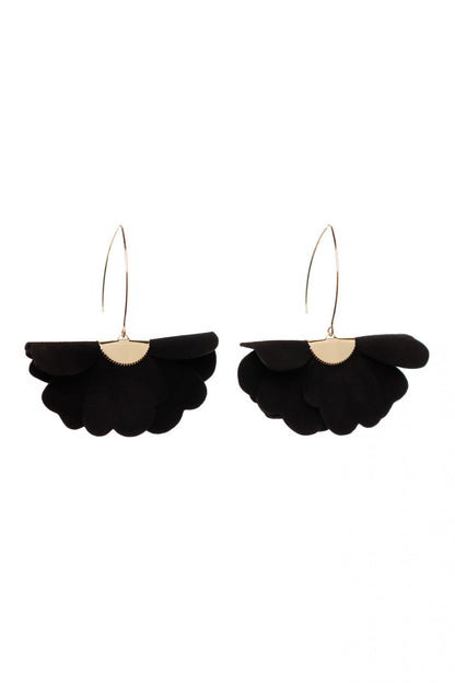 Cercei floare mica - Negru