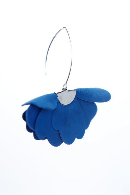 Cercei floare mica - Jeans Blue