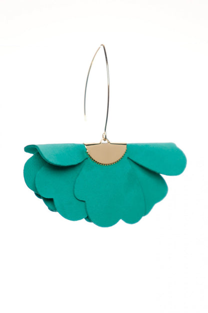 Cercei floare mica - Verde Smarald